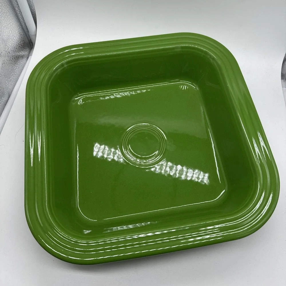 HOMER LAUGHLIN FIESTAWARE Shamrock Green Square Baker  Pottery Baking Pan